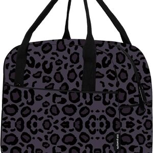 Purple Leopard Print Travel Bag